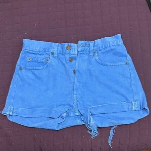 Levi's Vibrant Blue Jean Shorts